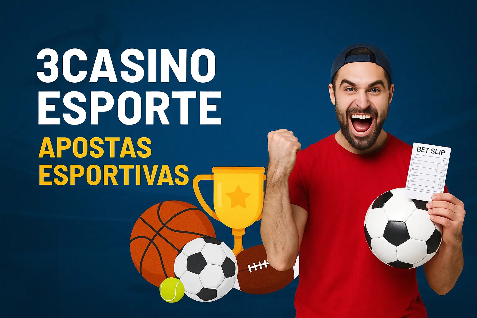 Aposte em apostas esportivas no cassino online 3CASINO